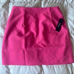 Hot pink mini skirt